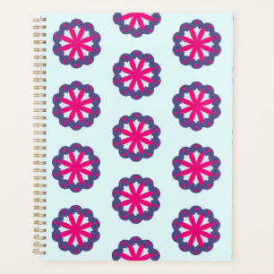 Illustration de formes florales violettes et roses