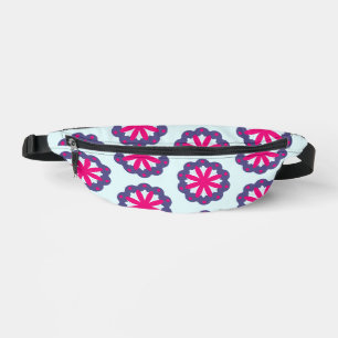 Illustration de formes florales violettes et roses