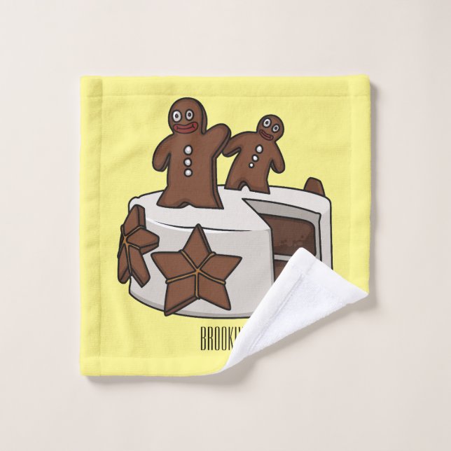 Illustration de gâteau de pain d'épices (Gant de toilette)