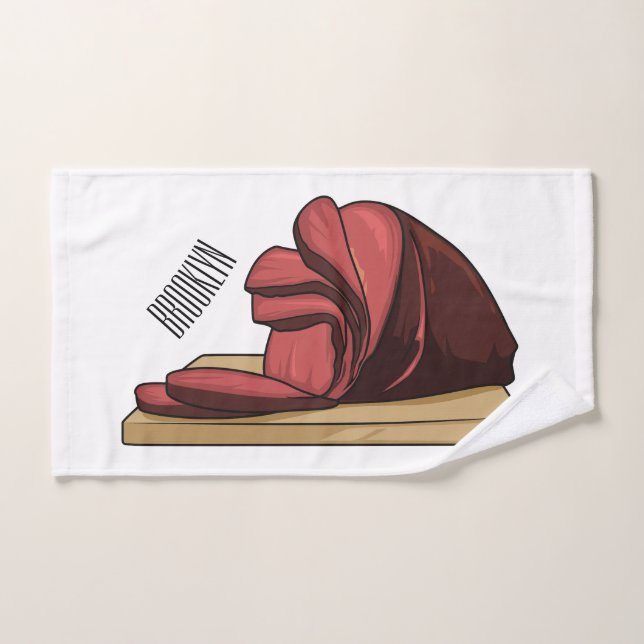 Illustration de jambon (Serviette à main)