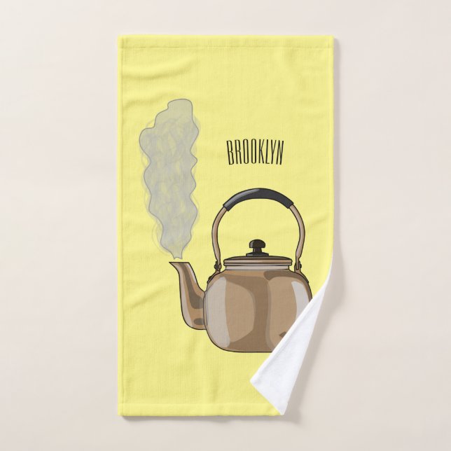 Illustration de la bouilloire à thé ou à thé (Serviette à main)