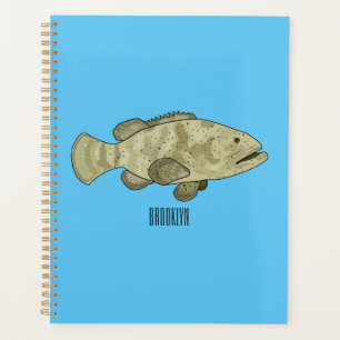 Illustration de la caricature du poisson de mérou