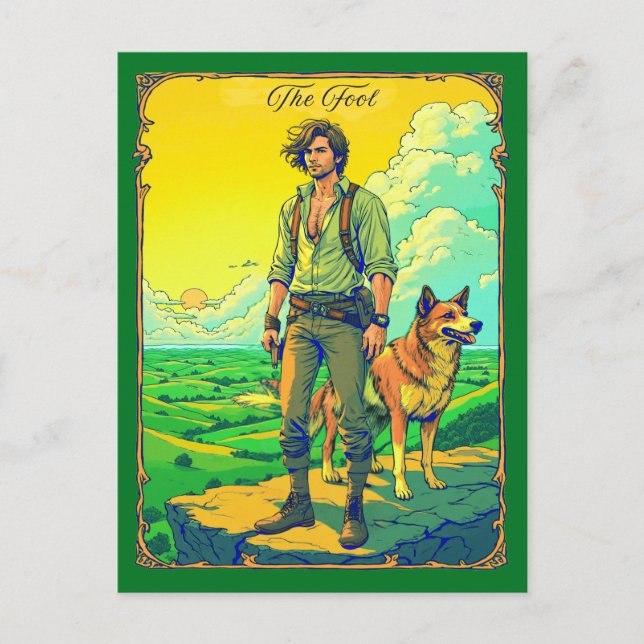 Illustration de la carte Tarot, l'idiot (Devant)