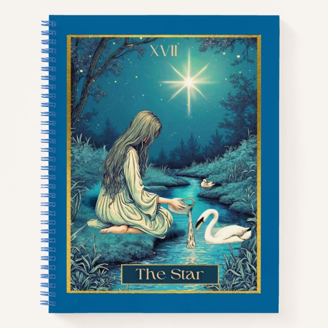 Illustration de la carte Tarot, The Star Journal (Devant)