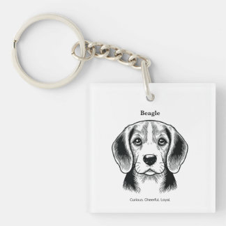 Illustration de la ligne noire du portrait beagle