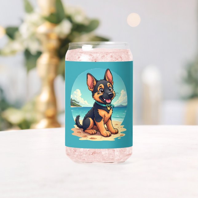 Illustration de la plage du Chiot-Puppy en berger  (Insitu (Mariage))