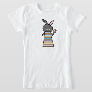 Illustration de lapin floral T-Shirt animal pour