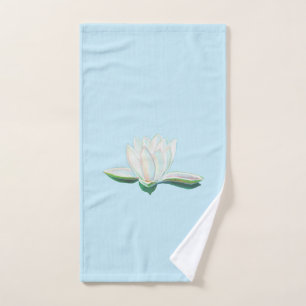 Illustration de Lotus blanc ciel bleu
