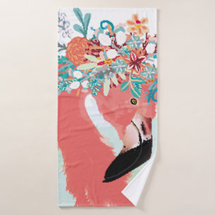 Illustration de mode avec flamants roses dessinés