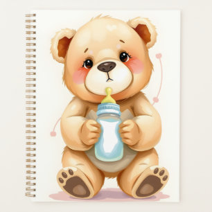Illustration de nounours bébé à l'aquarelle mignon