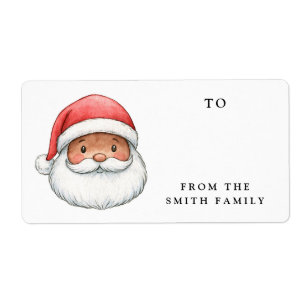 Illustration de Père Noël mignon étiquette de cade
