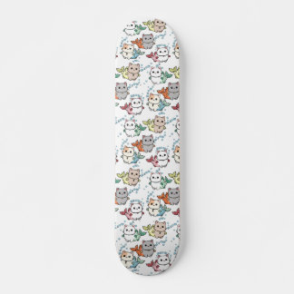 Illustration de poisson chat sur skateboard