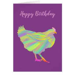 Illustration de poule de ferme colorée pour annive