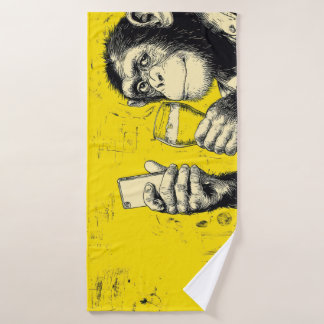 Illustration de singe drôle prenant un selfie – Ch