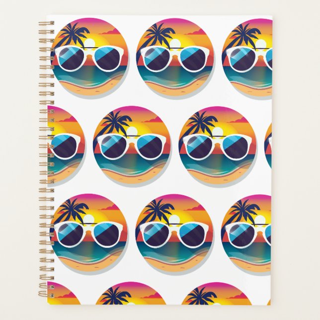 Illustration de Sunset Beach avec lunettes de sole (Devant)