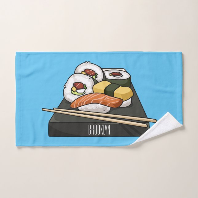 Illustration de sushi (Serviette à main)