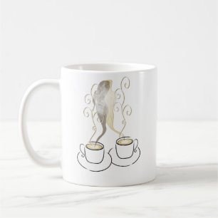 Illustration de tasses de café Amour   Café romant