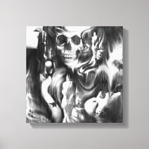 Illustration de toile de médias mélangés de péché