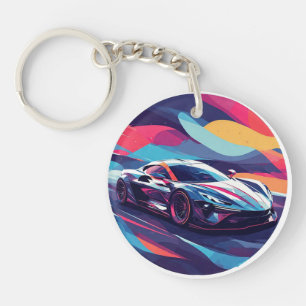 Illustration de voiture de sport futuriste dynamiq