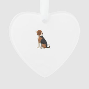 Illustration de vue arrière de chien Beagle vintag