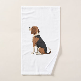 Illustration de vue arrière de chien Beagle vintag