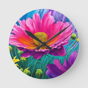Illustration der abstrakten bunten Natur Runde Wanduhr