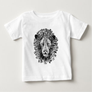 Illustration der abstrakten fetten Löwenwand Baby T-shirt
