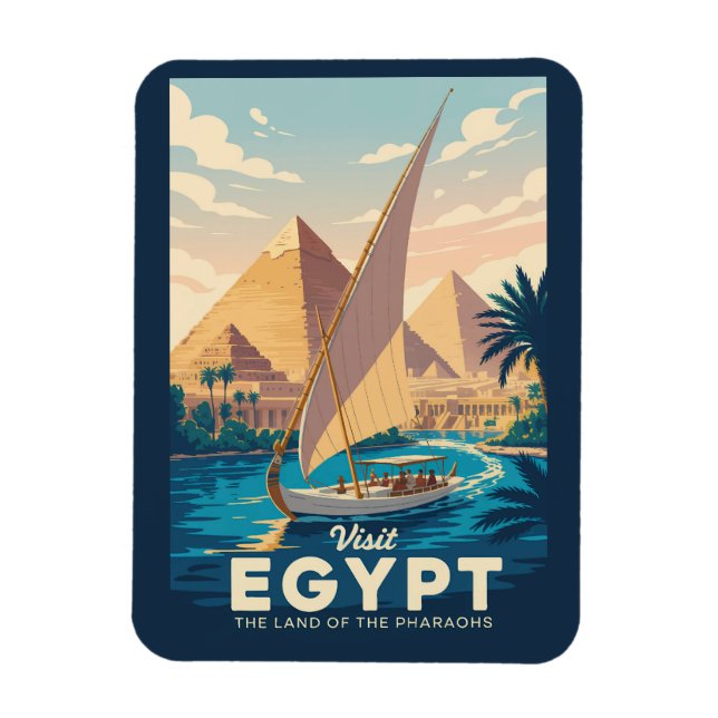 Illustration der ägyptischen Pyramide Reise Kunst  Magnet (Vertikal)