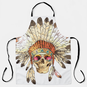 Illustration der amerikanischen Schädelfashion Schürze