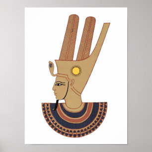 Illustration der antiken ägyptischen Göttin Hathor Poster