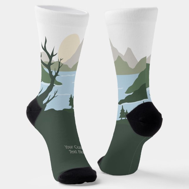 Illustration der benutzerdefinierten Textart Socken (Gewinkelt)