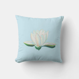 Illustration der Blume White Lotus Kissen