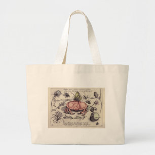 Illustration der botanischen Insekten-Blume Jumbo Stoffbeutel