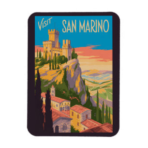 Illustration der Burg San Marino, Reise, Kunst, Vi Magnet