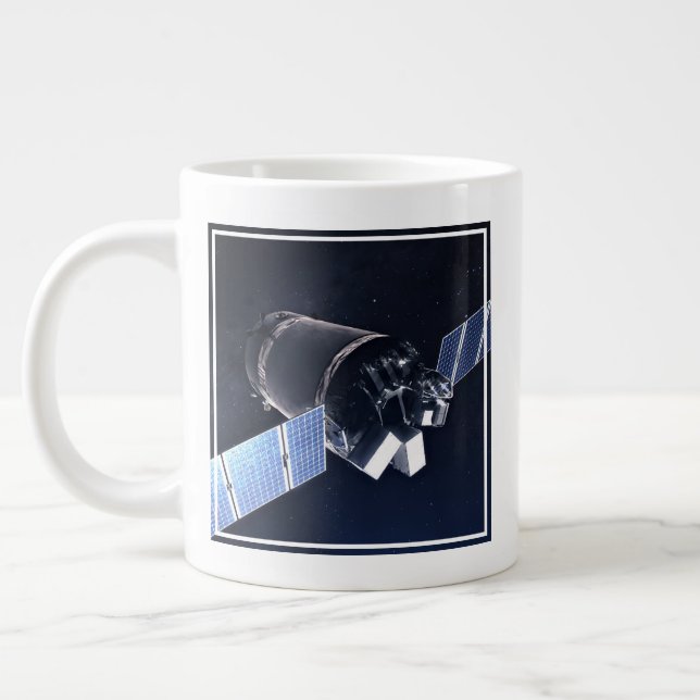 Illustration der Dragon XL-Raumsonde. Jumbo-Tasse (Links)