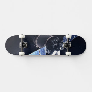 Illustration der Dragon XL-Raumsonde. Skateboard
