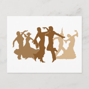 Illustration der Flamenco-Tänzer Postkarte