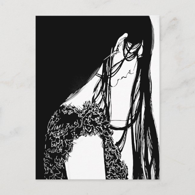 Illustration der Frau Teil 1 Postkarte (Vorderseite)