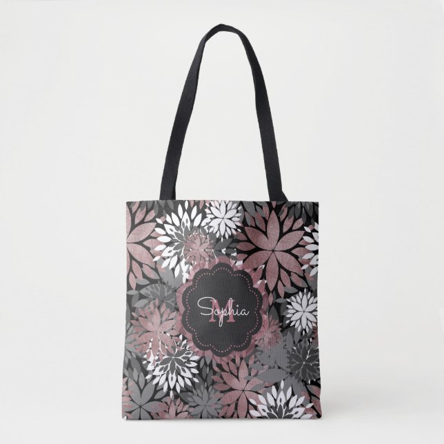 Illustration der geometrischen Blume der hübschen  Tasche (Vorderseite)