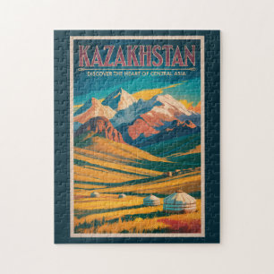 Illustration der kasachischen Steppe, Reise, Kunst