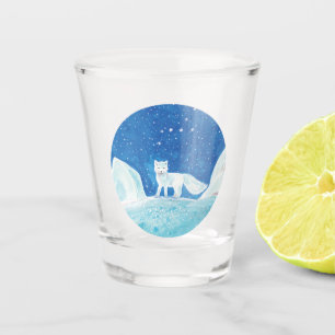Illustration der kleinen arktischen Fox (Vulpes la Schnapsglas
