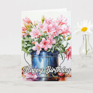 Illustration der Lily-Blume von Freshly Picked Karte