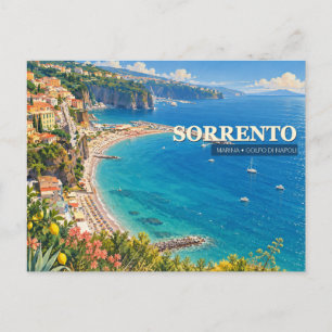 Illustration der Marina von Sorrento Golf von Ne Postkarte
