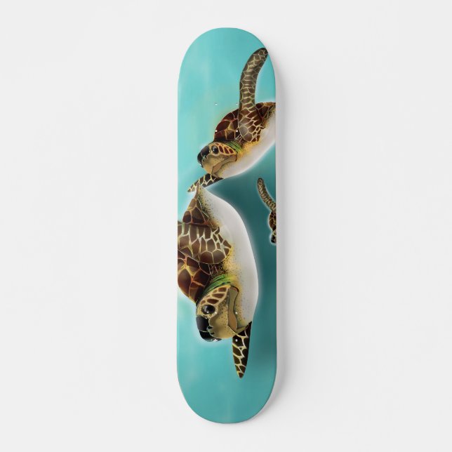 Illustration der Meeresschildkröten Skateboard (Vorne)
