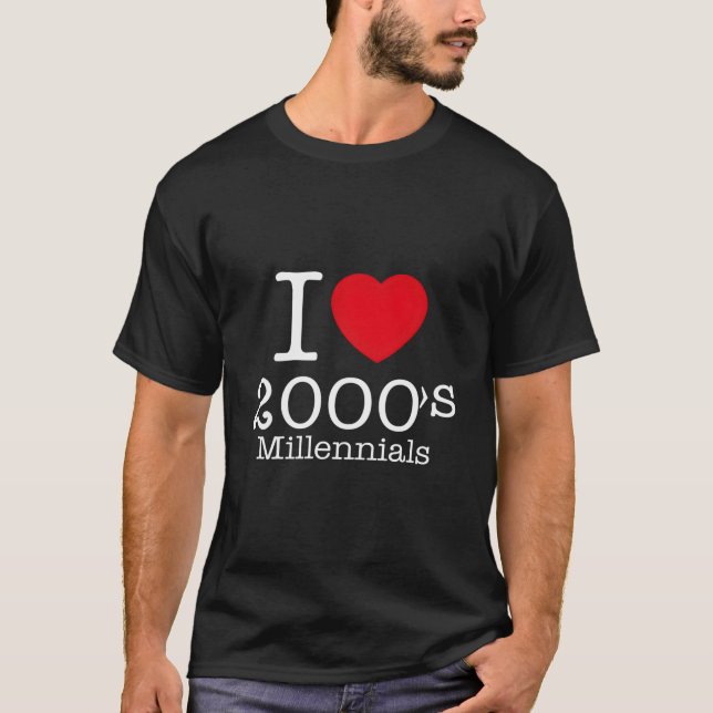 Illustration der Millennials-Generation der 2000er T-Shirt (Vorderseite)