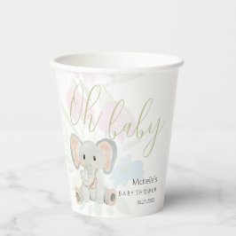 Illustration der niedlichen Frühlingslephant Pappbecher