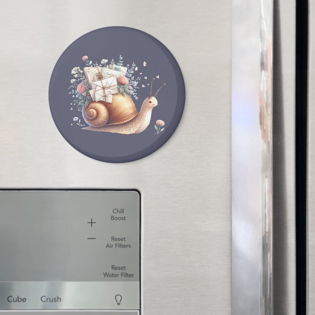 Illustration der niedlichen Schneckenpastel Magnet (In Situ (Kühlschrank))