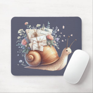 Illustration der niedlichen Schneckenpastel Mousepad
