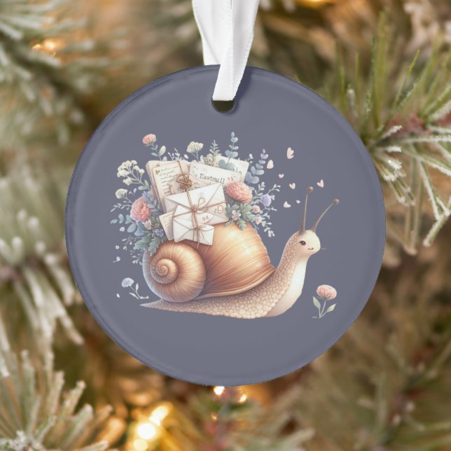 Illustration der niedlichen Schneckenpastel Ornament (Baum)