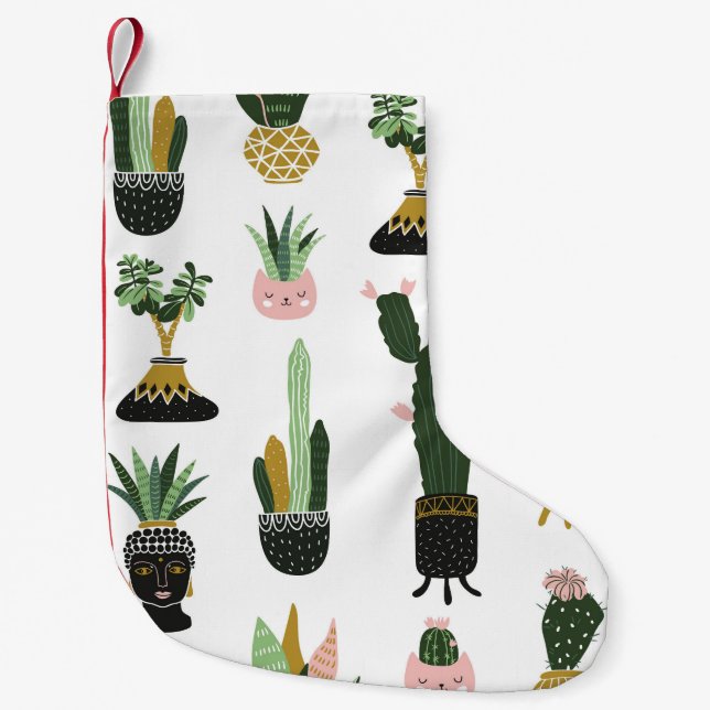 Illustration der Pflanze des tropischen Hauses Kleiner Weihnachtsstrumpf (Vorderseite)
